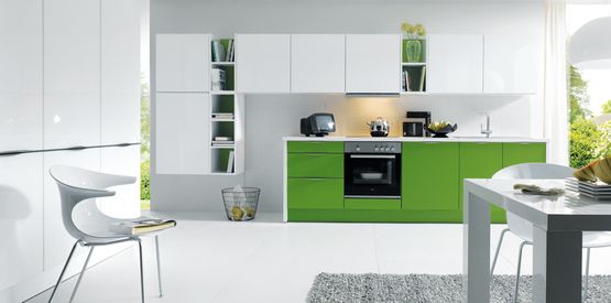 White and Green Kitchen